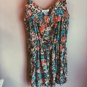 Strappy floral casual summer dress